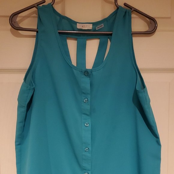 [Mine] Green Sleeves Summer Blouse - Picture 1 of 2
